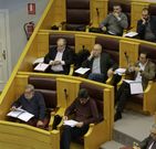 Bancada socialista en el pleno de la Diputaci�n. 