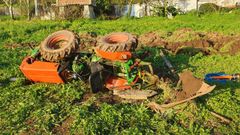 Imagen de archivo de un accidente de tractor