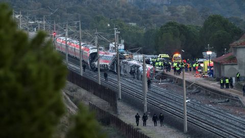 Uno de los trenes accidentados en el accidente de Adamuz