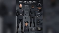 Imagen publicada por Donald Trump del uniforma de la Fuerza Espacial de EE.UU.