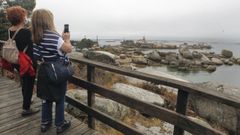 Turistas en A Illa de Arousa el verano pasado