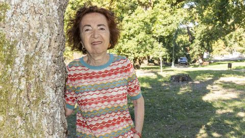 Marilar Aleixandre, durante a presentaci�n dos certames Territorio V�kner en Santiago, hai uns d�as