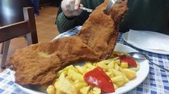 Cachopo.Cachopo de cecina y queso de cabra