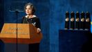 La bi�loga argentina Sandra Myrna D�az, Premio Princesa de Asturias de Investigaci�n Cient�fica y T�cnica 2019, interviene en la ceremonia de entrega de los Premios Princesa de Asturias 2019 que se celebra este viernes en el Teatro Campoamor de Oviedo