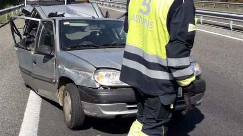 Accidente en la A-8 en Valds