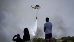 Incendio forestal en Culleredo