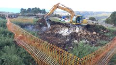 Trabajos previos en la antigua bater�a militar de Fonseca, en Ares