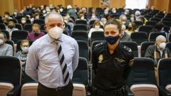 Javier Dorribo y Lorena Pel�ez, en la charla sobre ciberdelincuencia celebrada en Ourense