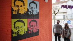 O centro da capital da Limia reivindica a figura do escritor. Na foto, Jos� Carlos Gonz�lez e Pilar Blanco.