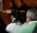 La acusada S. B. P., sentada en el banquillo, el d�a del juicio.
