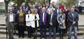 Los candidatos al Congreso y al Senado y otros cargos y militantes, ayer, en la Alameda. 