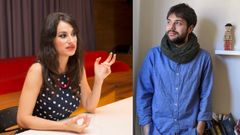 Los escritores Yolanda Casta�o (Santiago, 1977) y Brais Lamela (Vilalba, 1994).