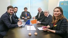 DIputados catalanes huidos a Bruselas