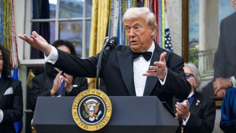 Trump, en una imagen del pasado da 6 en la Casa Blanca