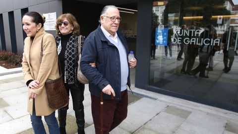 Familiares de D�borah en febrero de este a�o, antes de prestar declaraci�n en el juzgado