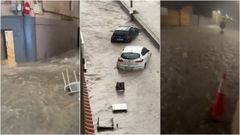 Imgenes compartidas a travs de internet por vecinos de Tarazona tras el paso de la dana por la localidad.