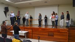 Ensayos del grupo de teatro del campus universitario de Pontevedra