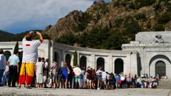 Concentraci�n que tuvo lugar ayer en el Valle de los Ca�dos
