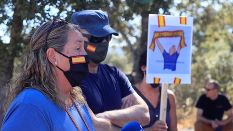  La portavoz de �Sancionados por Pablo Iglesias�, Claudina Gutierrez en la rueda de prensa celebrada por representantes de la plataforma, en la que anunciaron acciones judiciales contra el vicepresidente del gobierno y los agentes de la Guardia Civil 