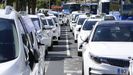En el 2017 los taxistas corueses se manifestaron contra este tipo de vehculos