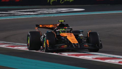 Norris, durante la carrera de Abu Dabi