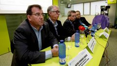 Ant�n Fern�ndez, Jacinto S�nchez, Rafael Matesanz y Francis Delmonico durante la presentaci�n