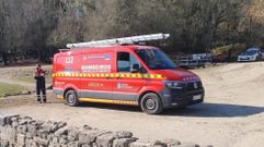 Miembros del GES de Mu��os se desplazaron a a las termas para ayudar en el rescate del cad�ver