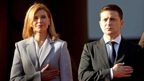 Olena Zelenska y Volod�mir Zelenski, primera dama y presidente de Ucrania. 
