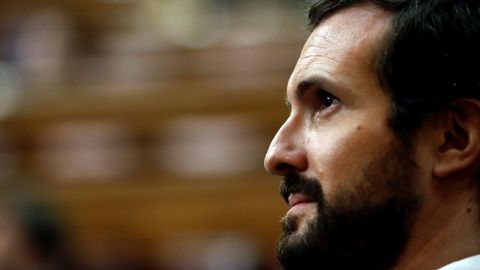 El presidente del PP, Pablo Casado