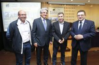 Mu��os, Dieste, Ruiz y Maceiras acudieron a la presentaci�n del encuentro de mayores sordos. 