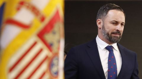 Santiago Abascal ofreci� este jueves una rueda de prensa en el Congreso de los Diputados