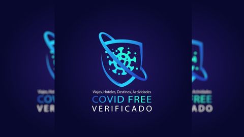 Logotipo para un certificado Covid Free para el turismo promovido por la empresa vallisoletana Excelencia Turstica