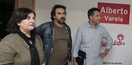 De izquerda a derecha, Rubianes, Blanco y Gonz�lez. 