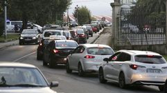 Atasco provocado por la protesta de Navantia