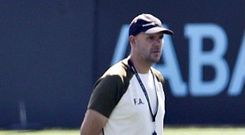 El entrenador del Celta Fortuna, Fredi �lvarez, en un entrenamiento.
