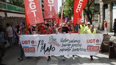 Manifestacin del ao pasado de Comisiones Obreras y UGT.