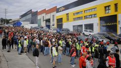 Im�genes de una de las jornadas de la huelga del metal en el pol�gono de Bergondo