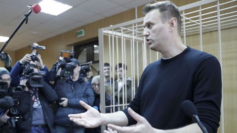 Alexei Navalny, tras ser detenido