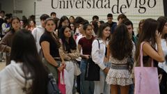 Foto de la jornada de bienvenida a los nuevos alumnos de la Universidade de Vigo, la semana pasada