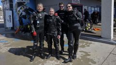 Cuatro de los participantes en el certamen de fotograf�a celebrado este s�bado en A Coru�a.