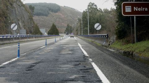Zona de la A-6 donde se produjo el accidente