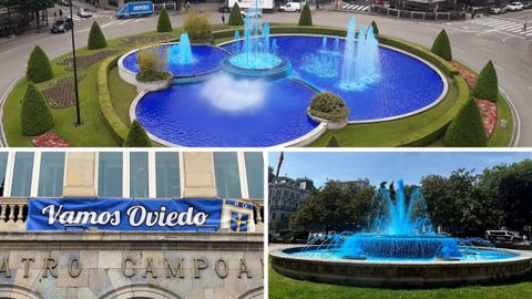 Plaza América, el Teatro Campoamor y la plaza de la Escandalera, estos días