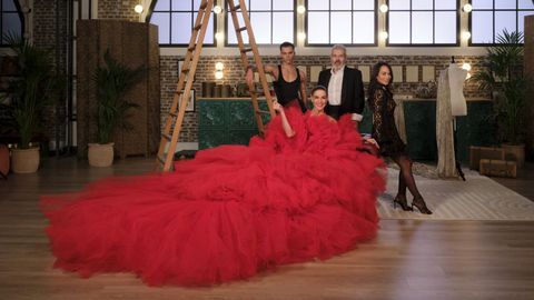 La presentadora y el jurado de �Maestros de la costura Celebrity 2�