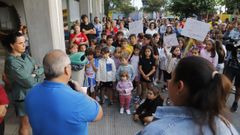 Una de las muchas protestas que realizaron el curso pasado en el Brea Segade de Taragoa.