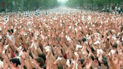 Imagen de archivo de una manifestaci�n ciudadana contra ETA