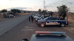 Polic�as mexicanos, durante un operativo en el municipio de San Jos� Gracia, estado de Michoac�n 