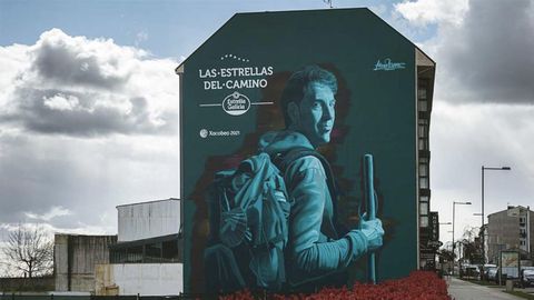 Mural de Las Estrellas del Camino en Arza.