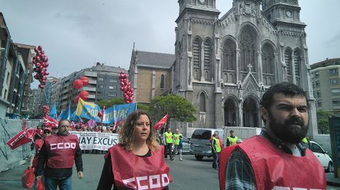 Manifestacin del Da de los Trabajadores, organizada por UGT y CCOO, en Avils