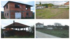 Arriba a la izquierda, una construcci�n ilegal en Nigr�n, y su estado tras el derribo; abajo, un caso similar en Arz�a