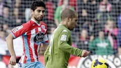 Manu, en el duelo contra el Sporting